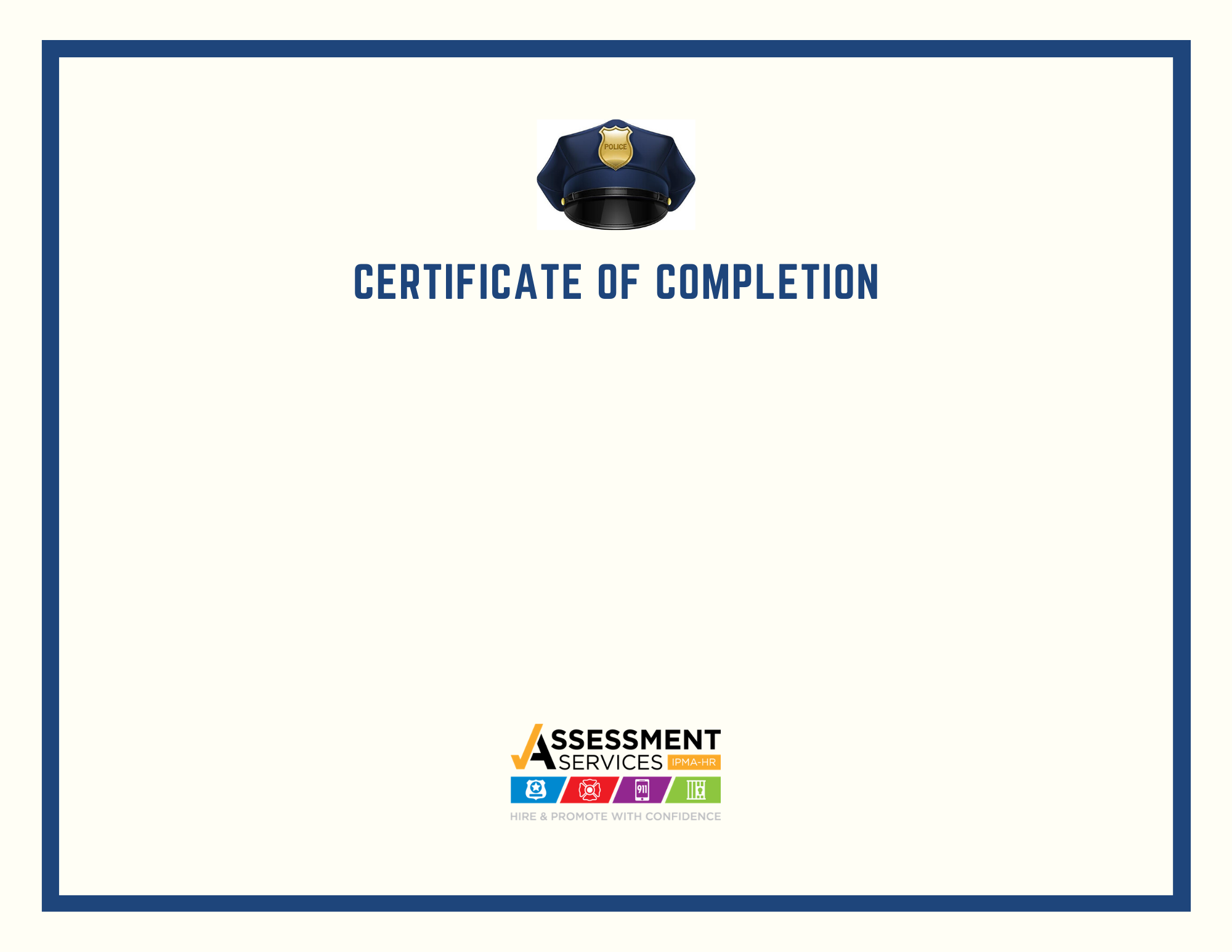 Entrylevel Police Officer Study Guide Completion Certificate Public